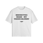"BLURRY VISION" BRUNETTE WHITE