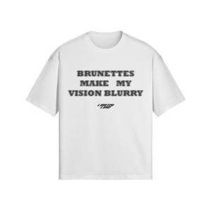 "BLURRY VISION" BRUNETTE WHITE